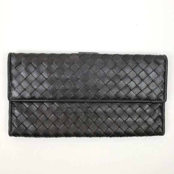 Parri's Handbags - Parri's Firenze Italian Woven Brown Leather Wallet